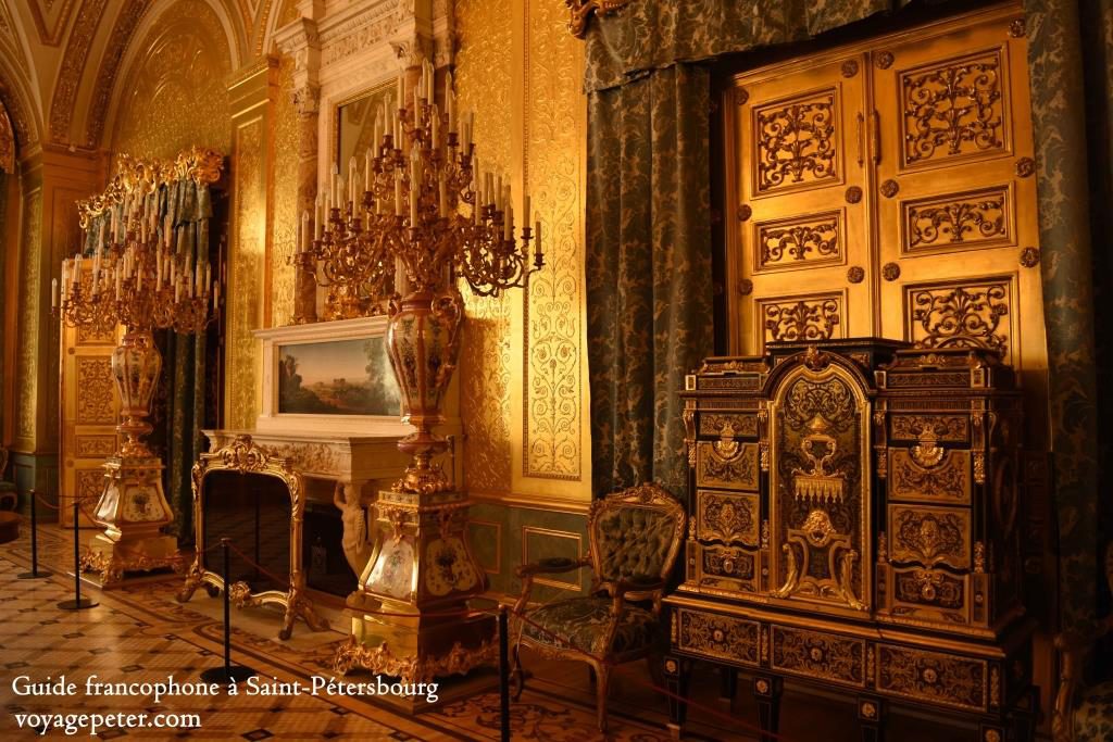  Le Salon Doré  qui fait partie des appartements privés de l'impératrice Marie Alexandrovna